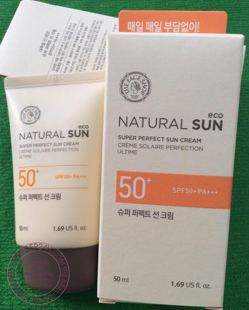 [THE FACE SHOP] Natural Sun Eco Super Perfect Sun Cream SPF50+ PA+++  50ml (New)