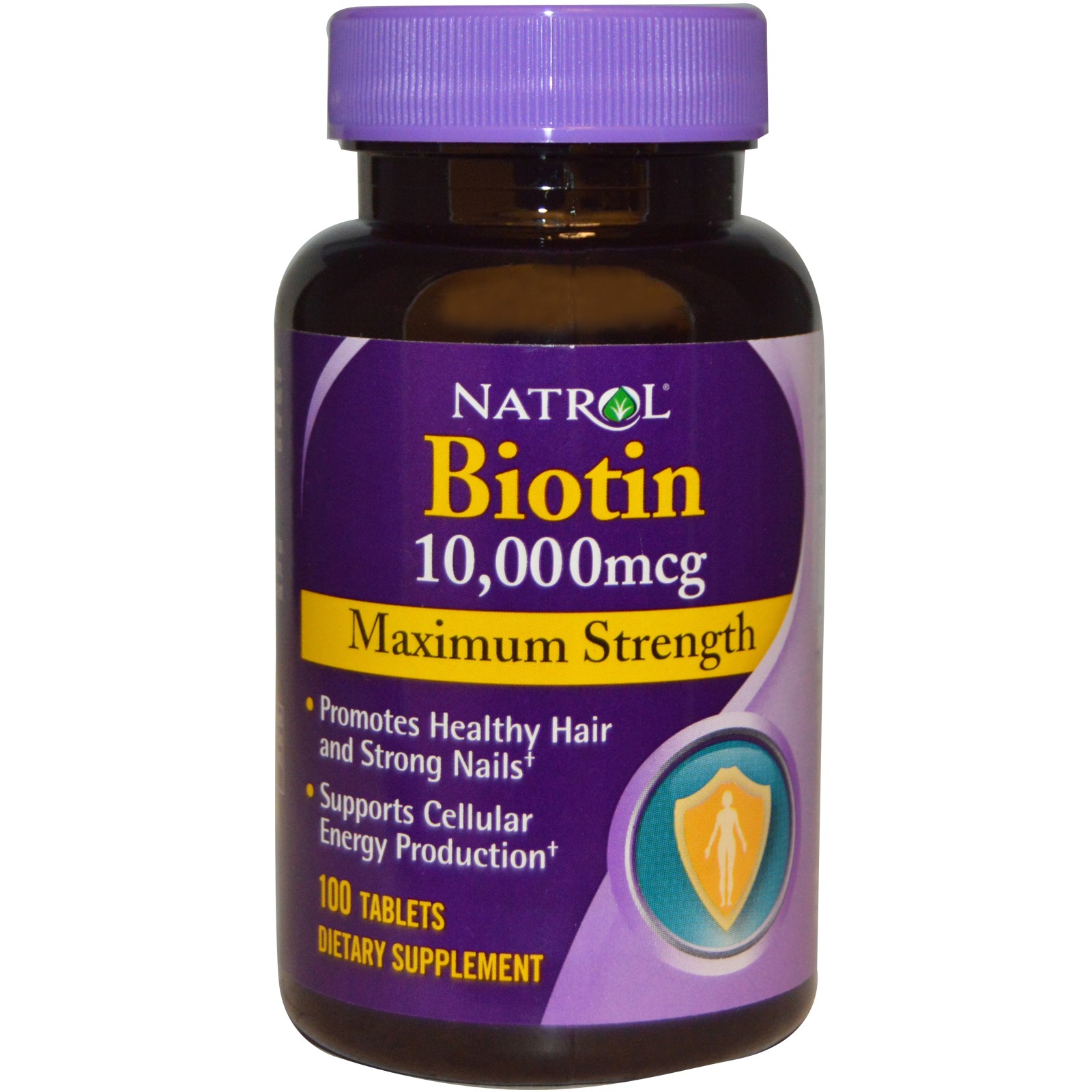 Thuốc mọc tóc Natrol Biotin 10000 mcg - 100 Viên